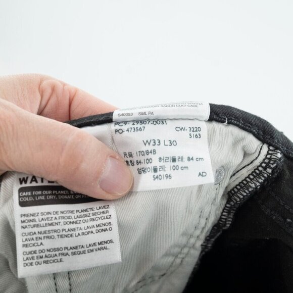 Levi's Men's 502 Taper Jeans Nightshine Black | w33 L30 - Picture 6 of 9